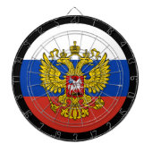 Russisch vlaggendartboard en Russisch spelbord Dartbord (Voorkant)