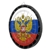 Russisch vlaggendartboard en Russisch spelbord Dartbord (Voorkant Rechts)