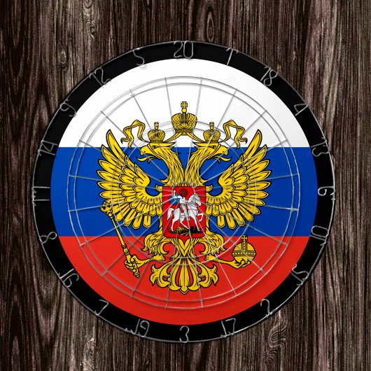 Russisch vlaggendartboard en Russisch spelbord Dartbord