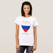 Russisch Vlaggenliefje T-Shirt (Voorkant volledig)