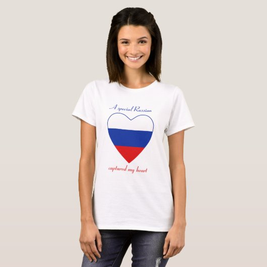 Russisch Vlaggenliefje T-Shirt (Voorkant volledig)