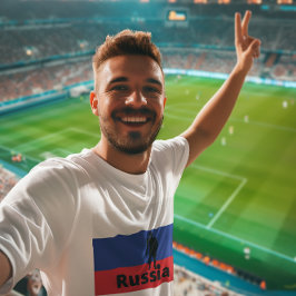 Russisch voetbal, aanpasbaar t-shirt