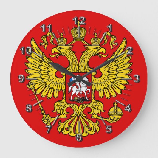 Russisch wapenschild grote klok (Voorkant)