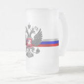 Russisch wapenschild matglas bierpul (Voorkant rechts)