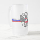 Russisch wapenschild matglas bierpul (Voorkant links)