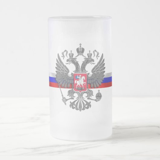 Russisch wapenschild matglas bierpul (Center)