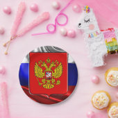 Russisch wapenschild papieren bordje (Feest)