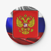 Russisch wapenschild papieren bordje (Voorkant)