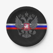 Russisch wapenschild papieren bordje (Voorkant)