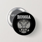 Russisch wapenschild ronde button 5,7 cm (Voorkant /achterkant)