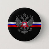 Russisch wapenschild ronde button 5,7 cm (Voorkant)