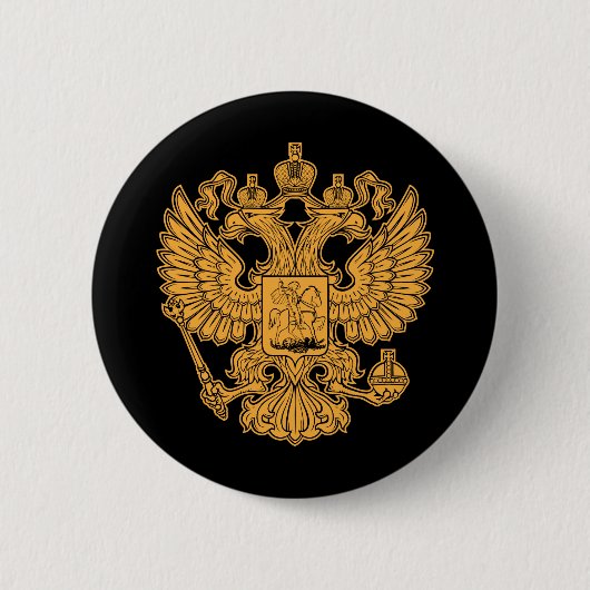 Russisch wapenschild van de Russische Federatie Ronde Button 5,7 Cm (Voorkant)