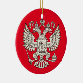Russisch wapenschild - witte versie keramisch ornament (Rechts)