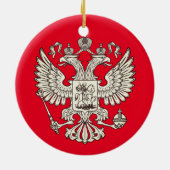 Russisch wapenschild - witte versie keramisch ornament (Achterkant)