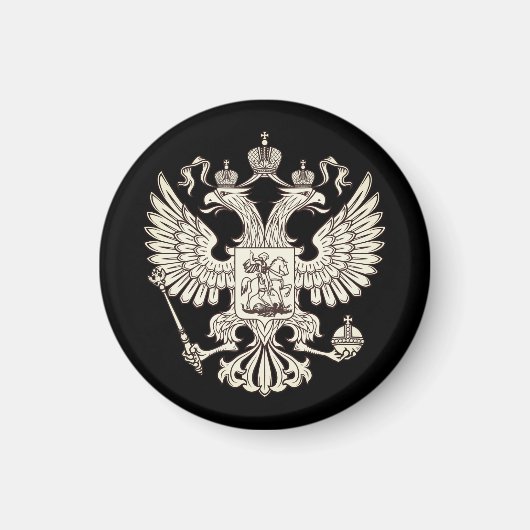 Russisch wapenschild - witte versie magneet (Voorkant)