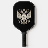 Russisch wapenschild - witte versie pickleball paddle (Voorkant)