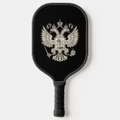 Russisch wapenschild - witte versie pickleball paddle (Achterkant)