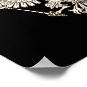 Russisch wapenschild - witte versie poster (Hoek)