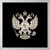 Russisch wapenschild - witte versie poster (Voorkant)