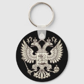 Russisch wapenschild - witte versie sleutelhanger (Voorkant)