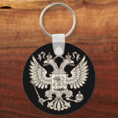 Russisch wapenschild - witte versie sleutelhanger (Achterkant)