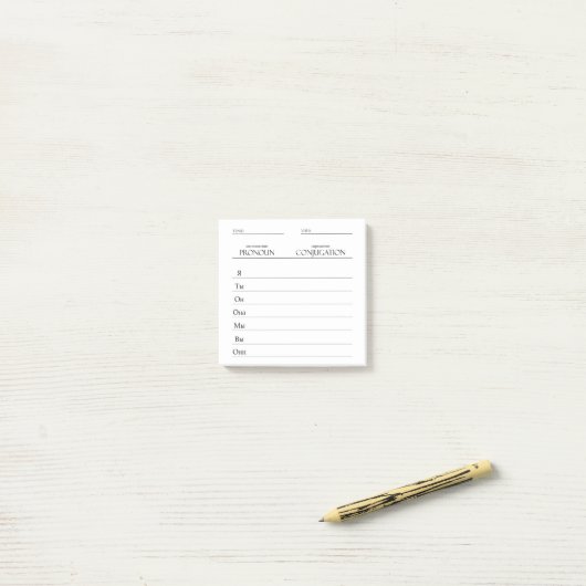 Russisch | Werkwoorden Vervoeging Praktijk Post-it® Notes (Op bureau)