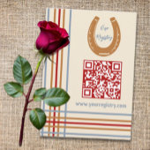 Russisch Western Hoefijzer Baby shower Registry Informatiekaartje