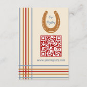 Russisch Western Hoefijzer Baby shower Registry Informatiekaartje (Voorkant)