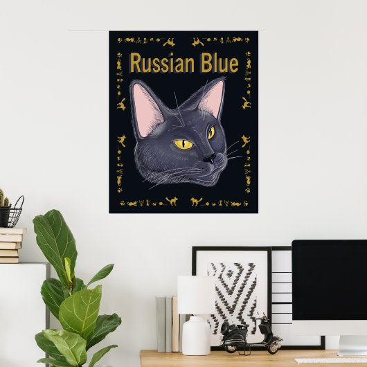 RussischBlauw Poster (Thuiskantoor)