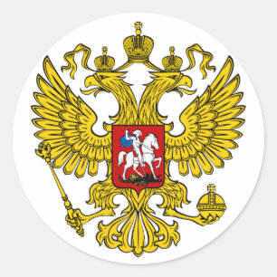 Russische adelaar ronde sticker