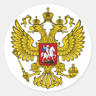 Russische adelaar ronde sticker