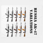 RUSSISCHE AK-47 VARIATIES FLEECE DEKEN (Voorkant (Horizontaal))