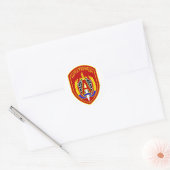 Russische alfa groep ronde sticker (Envelop)