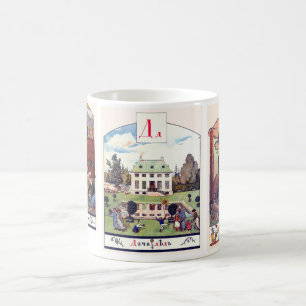 Russische alfabet Afbeelding Mokken, reeks I (nr.  Koffiemok