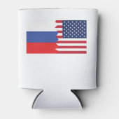 Russische Amerikaanse vlag Blikjeskoeler (Voorkant)