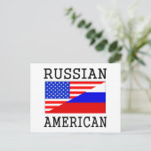 Russische Amerikaanse Vlag Briefkaart (Staand voorkant)