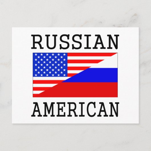 Russische Amerikaanse Vlag Briefkaart (Voorkant)