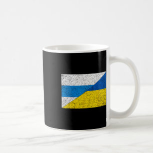 Russische Anti-oorlogsvlag Oekraïense vlag Net Voy Koffiemok