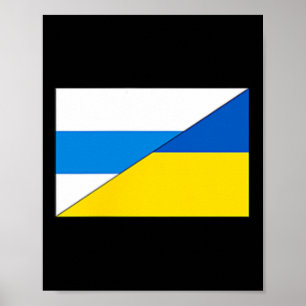 Russische anti-oorlogsvlag Oekraïense vlag Net Voy Poster