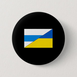 Russische Anti-oorlogsvlag Oekraïense vlag Net Voy Ronde Button 5,7 Cm