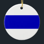 russische anti - oorlogsvlag oekraïne - invasie so keramisch ornament<br><div class="desc">russische anti - oorlogsvlag oekraïne - blauwe lijn solidariteitssymbool</div>