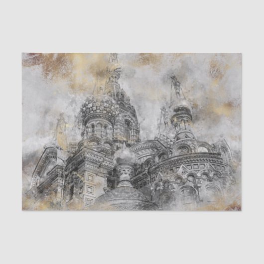 Russische architectuur | Ontkoppeling van Sint-Pet Tissuepapier (Voorkant)