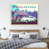 Russische auto en Dacha Canvas Afdruk (Insitu (Slaapkamer))