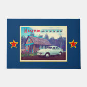 Russische auto en Dacha Deurmat (Voorkant)