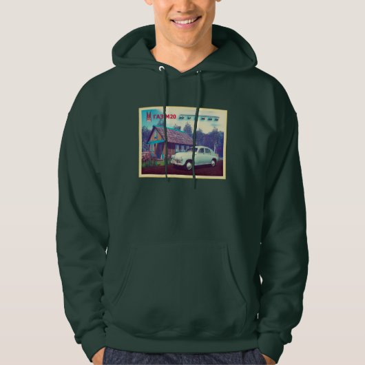 Russische auto en Dacha Hoodie (Voorkant)