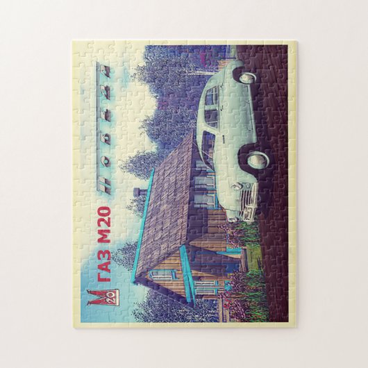 Russische auto en Dacha Legpuzzel (Verticaal)
