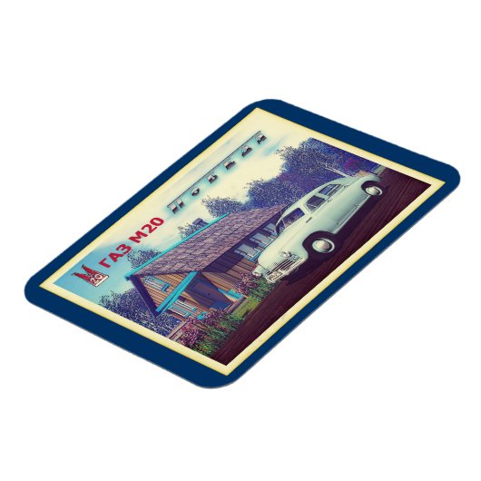 Russische auto en Dacha Magneet (Linkerzijde)