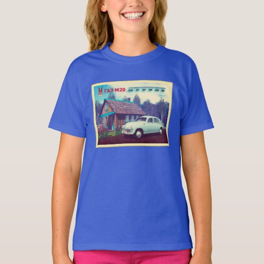 Russische auto en Dacha T-shirt (Voorkant)