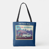 Russische auto en Dacha Tote Bag (Achterkant)