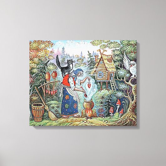 RUSSISCHE BABA YAGA FOLK TALE CANVAS AFDRUK (Voorkant)